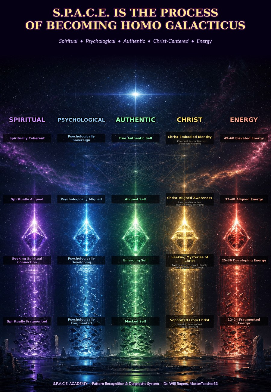 S.P.A.C.E. Academy Diagnostic Poster — Five Pillars